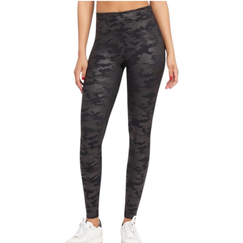 spanx camo “leather” legging